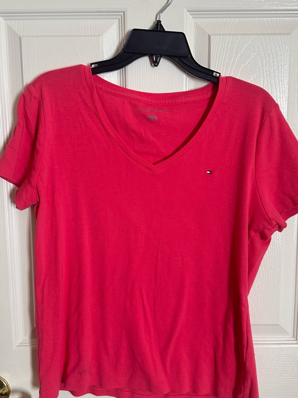Tommy Hilfiger Women's V-Neck Tee - Watermelon